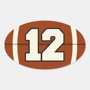 Numéro 12 Sticker de football.