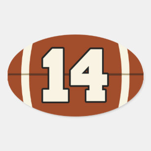 Numéro 14 Sticker de football.
