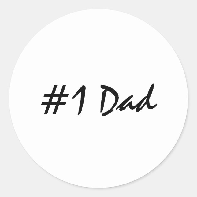 Numéro 1 Étiquette ronde classique tendance papa (Devant)