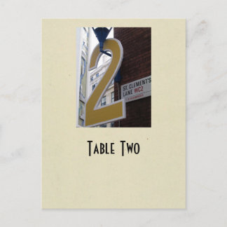 Numéro 2 table vraie carte postale en ivoire