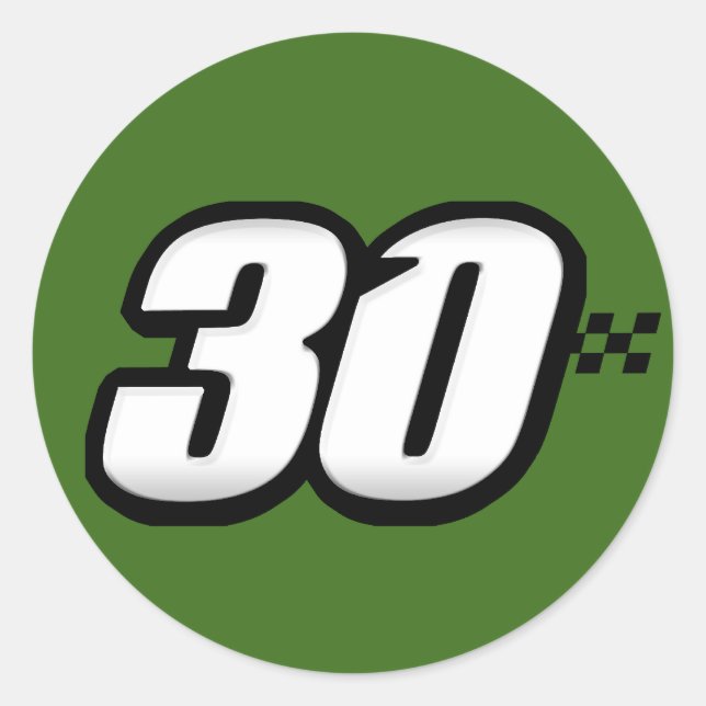 Numéro 30 - Autocollant (Devant)