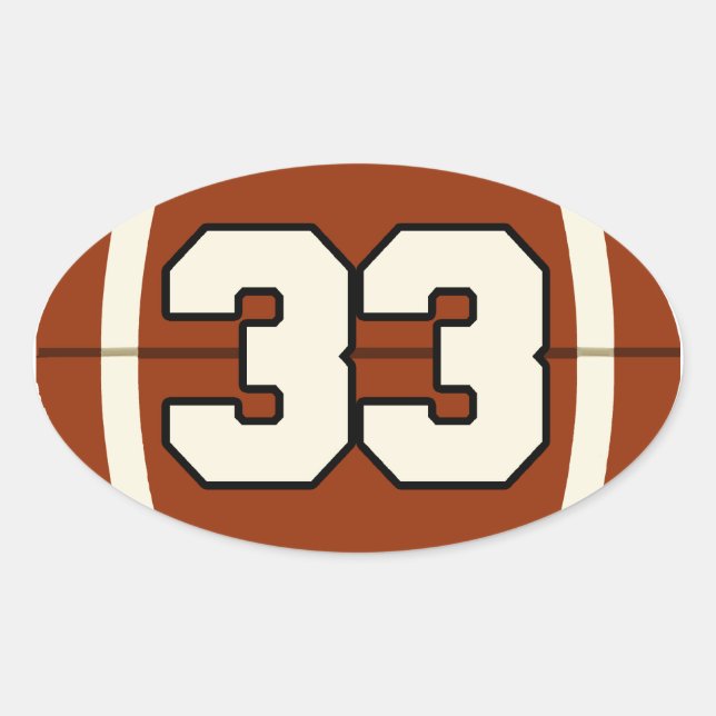 Numéro 33 Sticker de football (Devant)