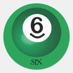 Numéro 6 Bal Sticker rond
