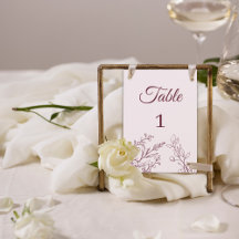 Numéro de carte simple Boho Floral Table