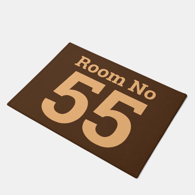 Numéro de chambre d'hôtel en gras sur un tapis de  (Incliné)