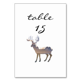 Numéro de la table d'accueil Rustic Mountain Deer
