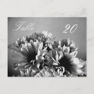 Numéro de la table de fleurs Carte postale