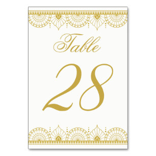 Numéro de la table indienne Patten Couleur modif