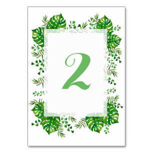 Numéro de la table mariage de l'aquarelle de congé