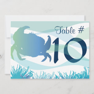 Numéro de la table Sea Life Carte de siège8