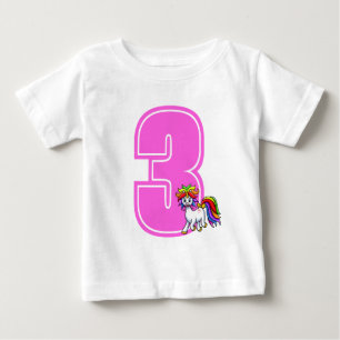 Numéro de licorne personnalisée T-shirt bébé