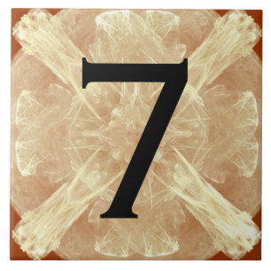 Numéro de maison avec le carreau de céramique de