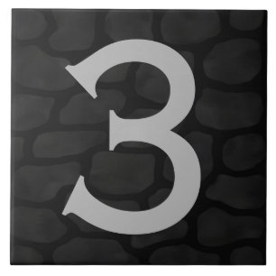 Numéro de maison sur les carreaux de céramique e