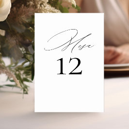 Numero de Mesa Boda Elegante Caligrafía Tischnummer