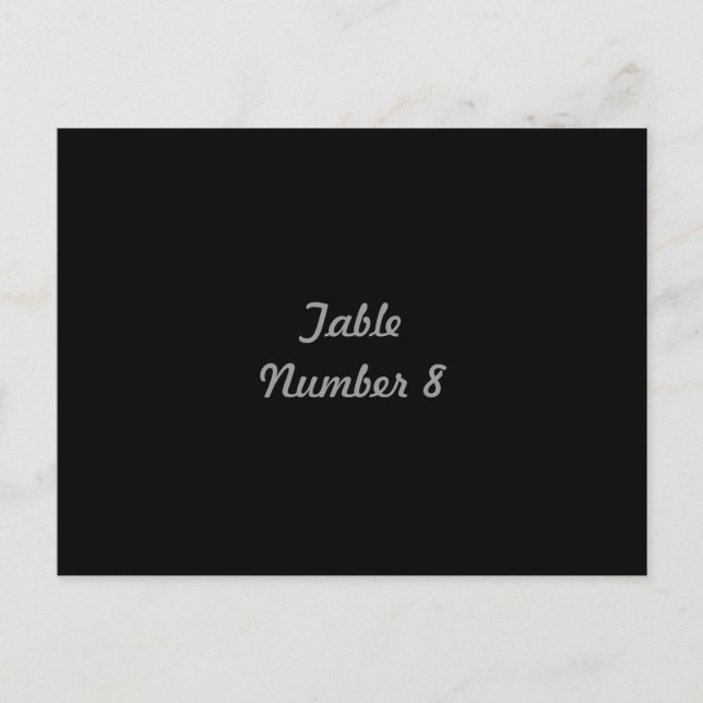 Numéro de table (Devant)
