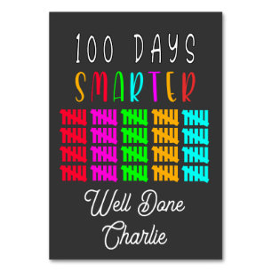 Numéro De Table 100 Jours Smarter pour les enfants Joyeux 100 Jour
