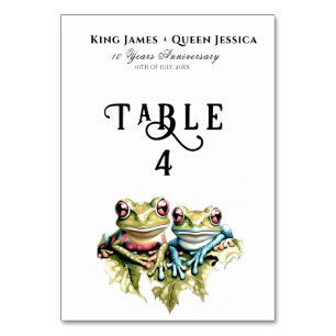 Numéro De Table 10 ans Mariage Anniversaire Jardin Décontractée fê