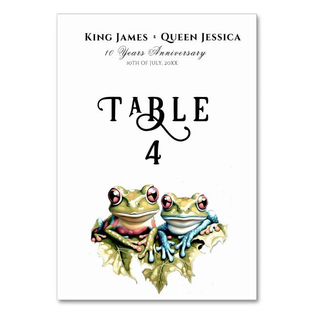 Numéro De Table 10 ans Mariage Anniversaire Jardin Décontractée fê (Par défaut)