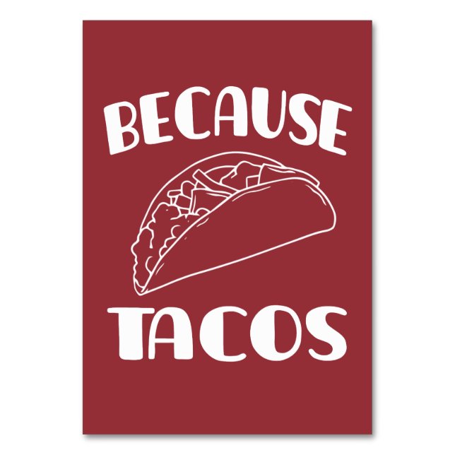 Numéro De Table À cause des Tacos (Par défaut)