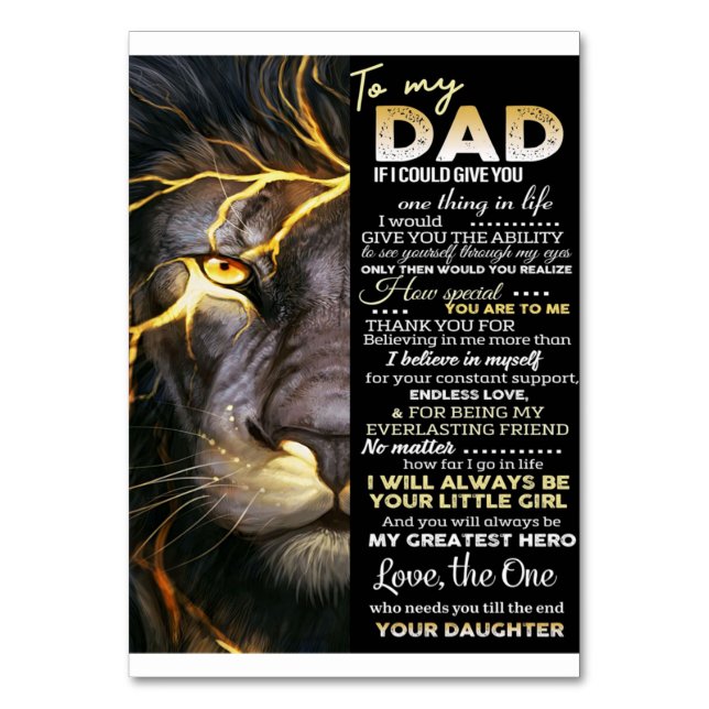 Numéro De Table À mon père | Lettre adorable | Bel cadeau (Par défaut)