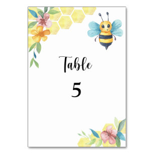 Numéro De Table Abeille de miel