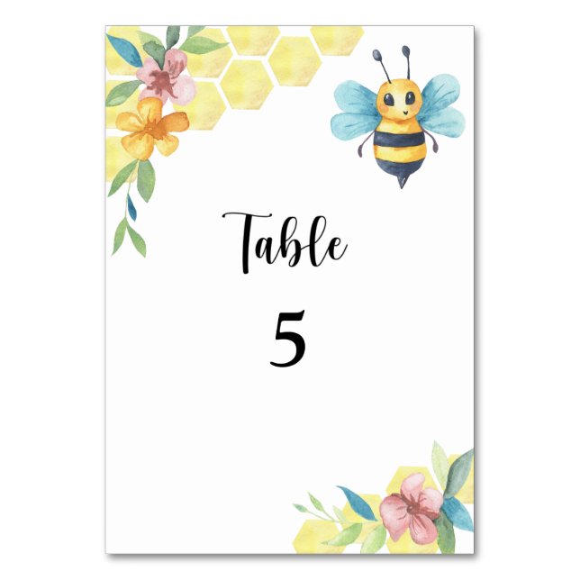 Numéro De Table Abeille de miel (Par défaut)