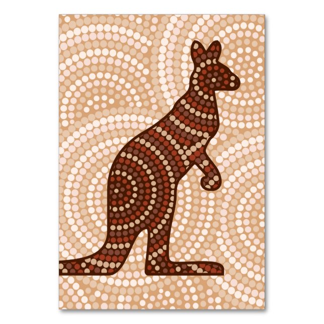 Numéro De Table Aboriginal kangaroo dot painting (Par défaut)