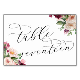 Numéro De Table Adore Fancy Calligraphie Mariage Réception 17