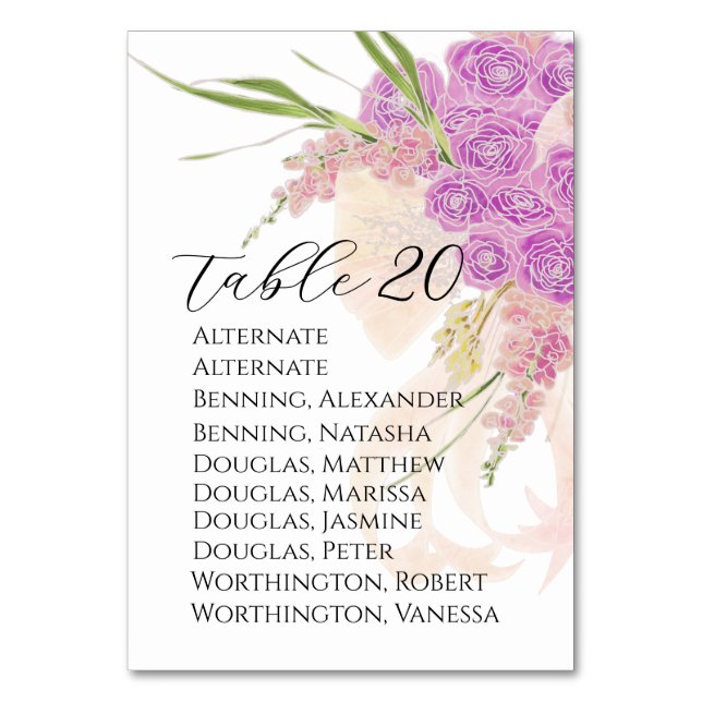 Numéro De Table Affectation de table Bouquet noeud La Boca Rosa (Par défaut)