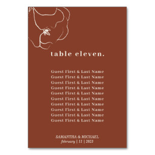 Numéro De Table Affectation de table en terre cuite