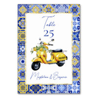 Amalfi Italien Carrelage bleu Scooter Lemons Maria