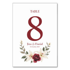 Numéro De Table Amour éternel