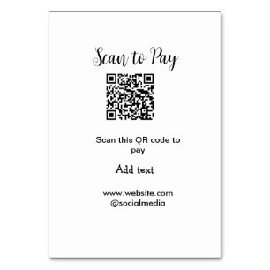 Numéro De Table Analyser pour payer scanner code QR ajouter des dé