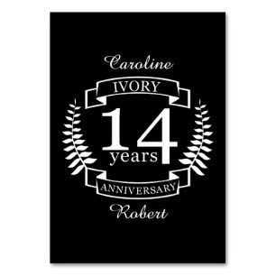 Numéro De Table Anniversaire des mariages ivoiriens 14 ans