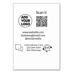 Numéro De Table Appeler le texte du service client whatsapp Q R co