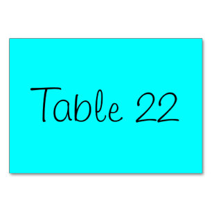 Numéro De Table Aqua numéroté