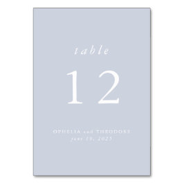 Numéro De Table Aquarelle bleu fleur sauvage Élégante photo de mar