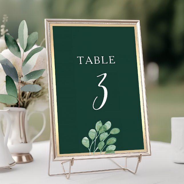 Numéro De Table Aquarelle Botanique (Créateur téléchargé)