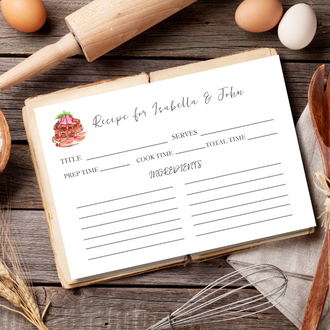 Numéro De Table Aquarelle Brownie Sundae Fête des mariées Recette (Créateur téléchargé)