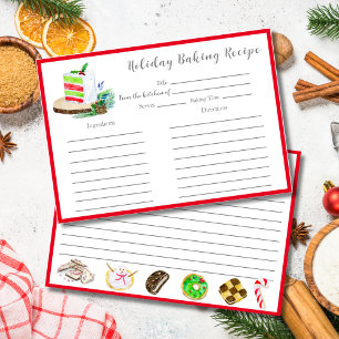 Numéro De Table Aquarelle Christmas Cake Baking