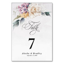 Aquarelle Florale Calligraphie Mariage moderne