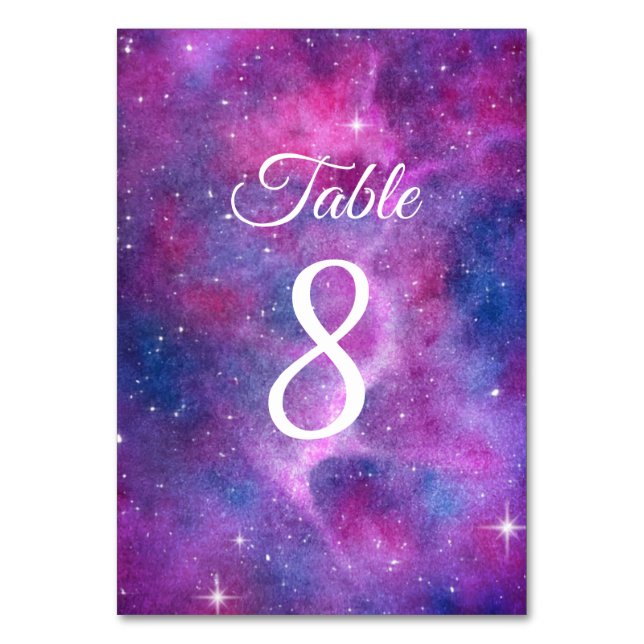 Numéro De Table Aquarelle Galaxy (Par défaut)