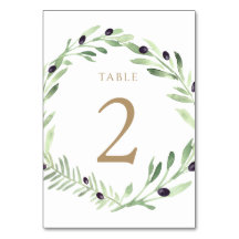 aquarelle olive couronne Tableau Numéro 2