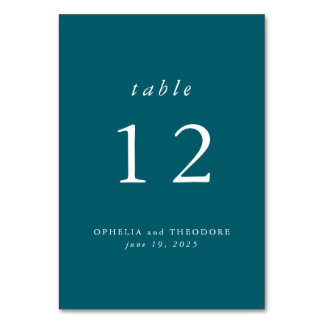 Numéro De Table Aquarelle turquoise Botanique Vert Mariage Photo