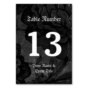 Numéro De Table Araignée Gothique Sur Fleur
