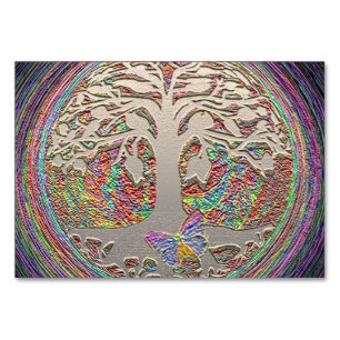Numéro De Table Arbre or avec bouton
