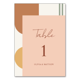 Numéro de table Arch Bohème Rustique Orange Brûlé 