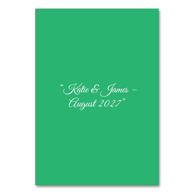 Numéro De Table Arrière - plan vert à la menthe plate - Design Mar (Par défaut)