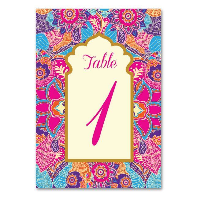 Numéro De Table Asiatique - Mariage - Henna - Mehndi - Numéros de  (Par défaut)