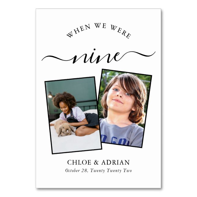 Numéro De Table Au fil des ans Couple Photo Mariage Moderne (Par défaut)